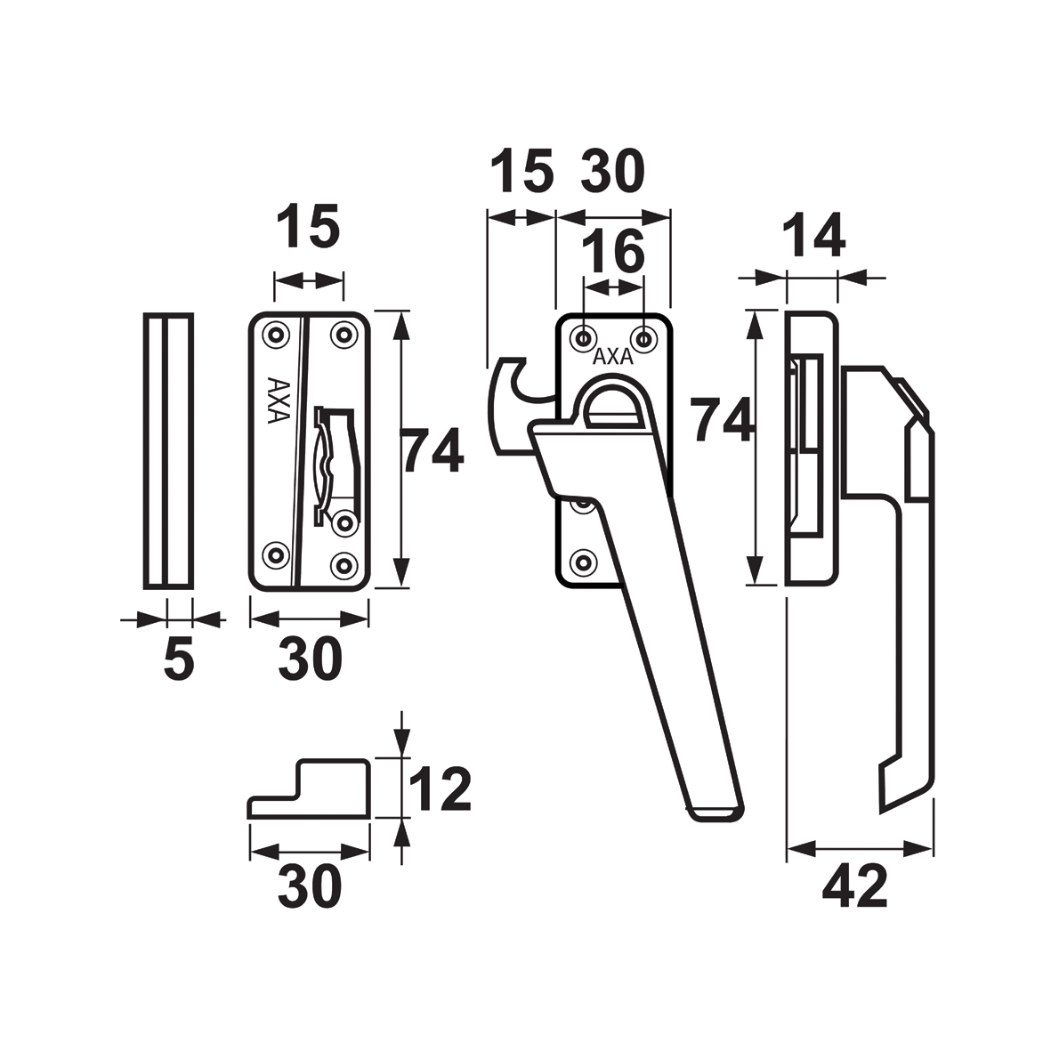 Window fastener 3318 - AXA Home Security 🇬🇧